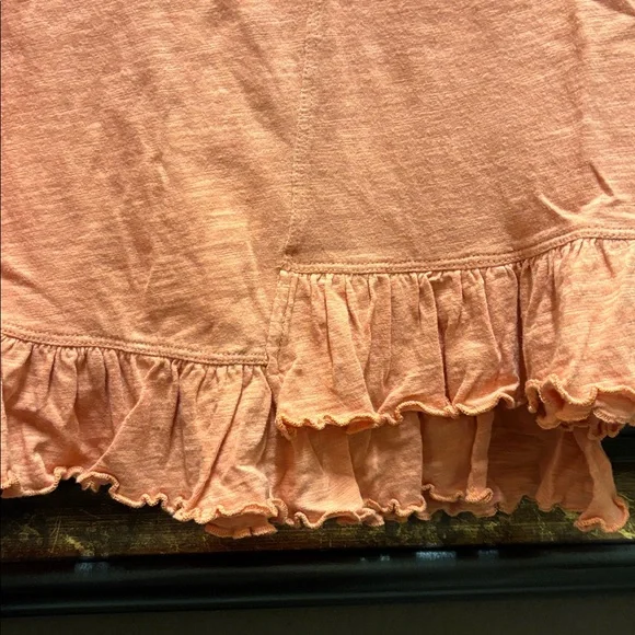 Sundance Coral Short Sleeve Ruffle Top - Picture 3 of 4